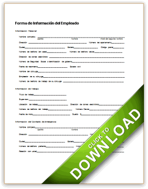 Employee Information Form in Spanish